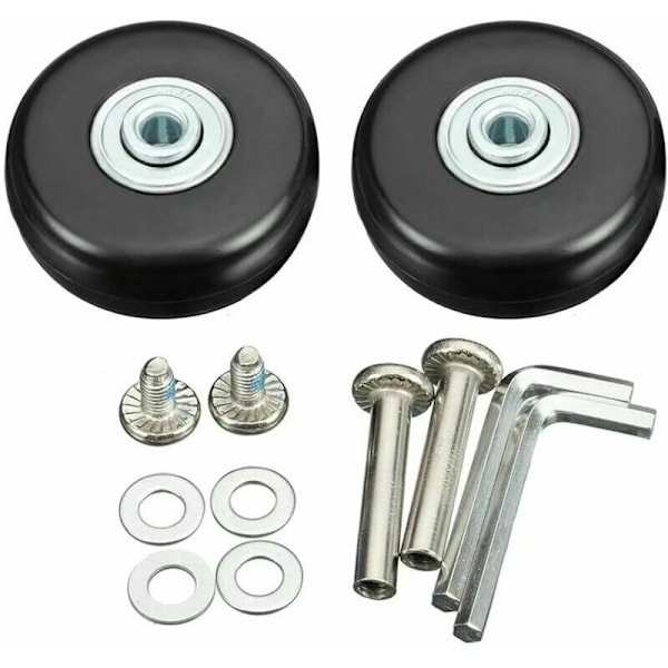 Resväska Rullar, Bagage Resväska Reparation Rullar Tung Last 50mm Tyst Gummi Universal Swivel Ersättningshjul Transport Ersätter Rullar 4st för Su