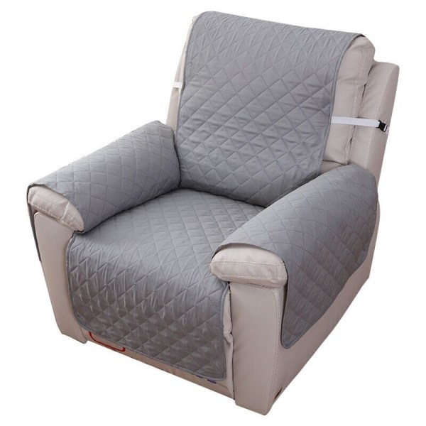 1 Seater Relax Armchair Cover, Vanntett Recliner Beskyttelses Sofa Deksel for Soverom（Grå,55×200cm）