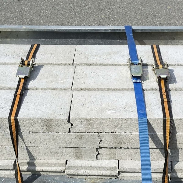 10mx25mm Spennestropp med Ratsj, Lastestropper 250kg Arbeidsbelastning 2 stk