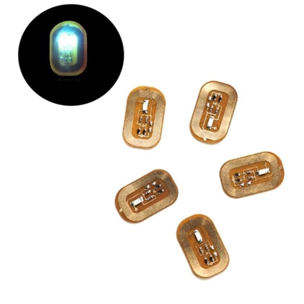 5 stk NFC Flash Nail Sticker LED Bare Chip Smart Nail Lamp Nail Sticker Enhancement, Lyseblå