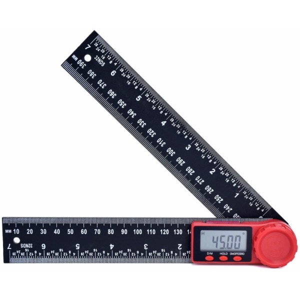Digitalt vinkelmåler Digital vinkelmåler 360° Digital goniometer med stort LCD-display Linjal Måleverktøy (200mm)