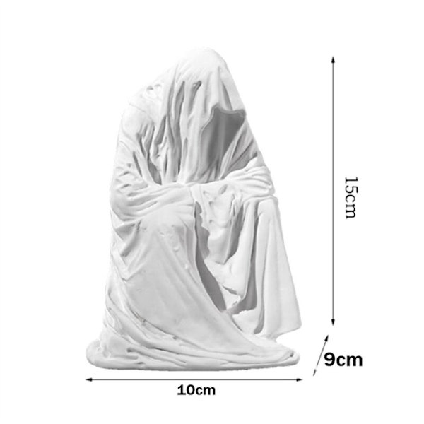 Skulptur av samvetets mantel, konstverk av, estetiska statyer och skulpturer som fyller inredningsutrymme för