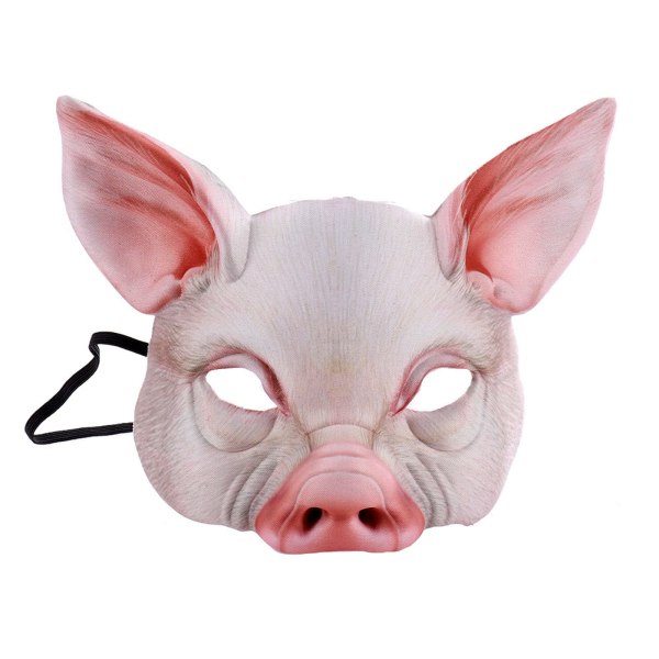 Halloween Pig Mask Half Face Pig Mask Halloween Masquerade Cosplay rekvisitter