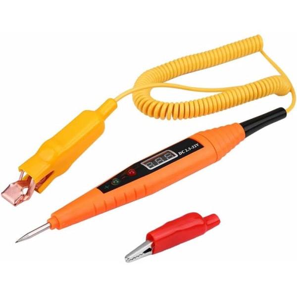 Elektrisk testpen, 2,5-32V digital blyant autodiagnostisk værktøj digitalt multimeter modstand med LED-baggrundsbelyst display