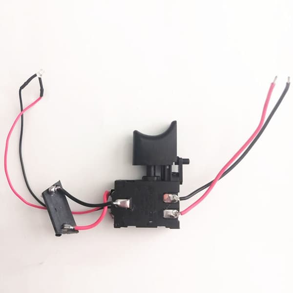 7,2V-24V Drill Speed ​​Controller Drill Switch Lithium Battery Cordless Drill Speed ​​Control Trigger Switch med lys