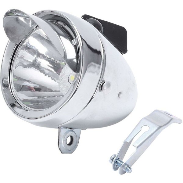 Pyörähattulamppu Polkupyörän Etuvalo Retro-ajovalot Metalli Hopea 6led Vedenkestävä Ajovalot Ajaminen E