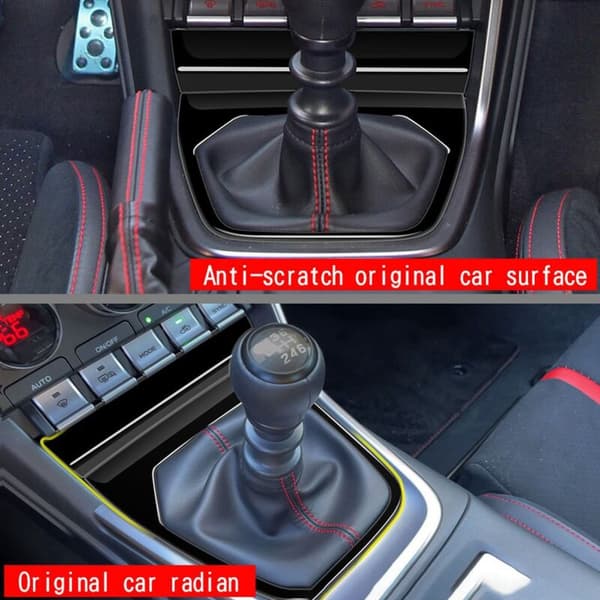 Til 2022 86 BRZ 2021-2023 Bil Central Control Gear Panel Frame Shift Trim Cover Blank Sort