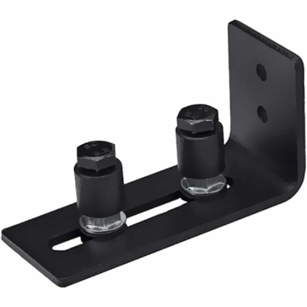 Låge Dør Gulv Guide, 1 PCSJusterbar Rulle Gulv Guide med Skruer Låge Dør Hardware Spor Rails Sort-