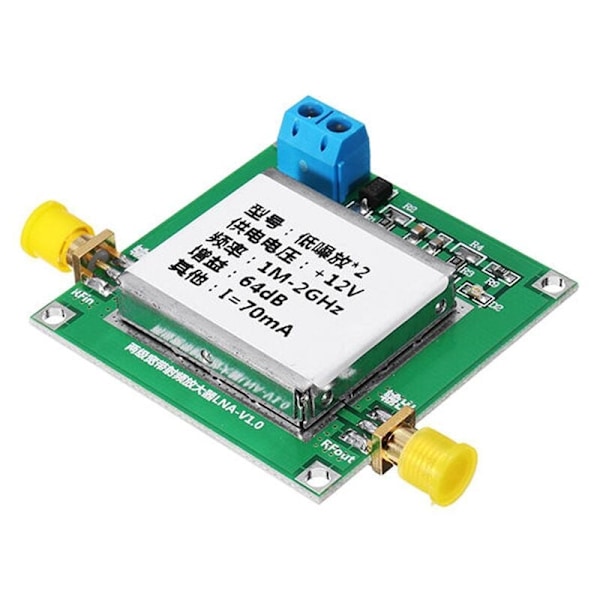 2-trinns bredbåndsforsterker med lav støy LNA-forsterker (0,1-2 GHz 64 DB forsterkning)