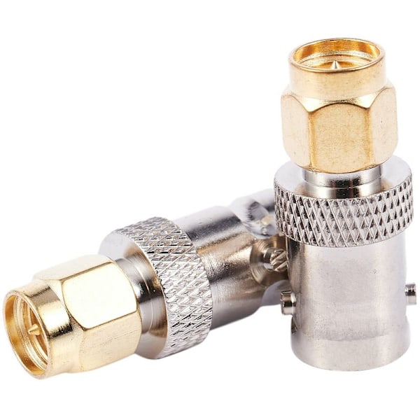 2 Pcs SMA Male to BNC Female RF Adapter