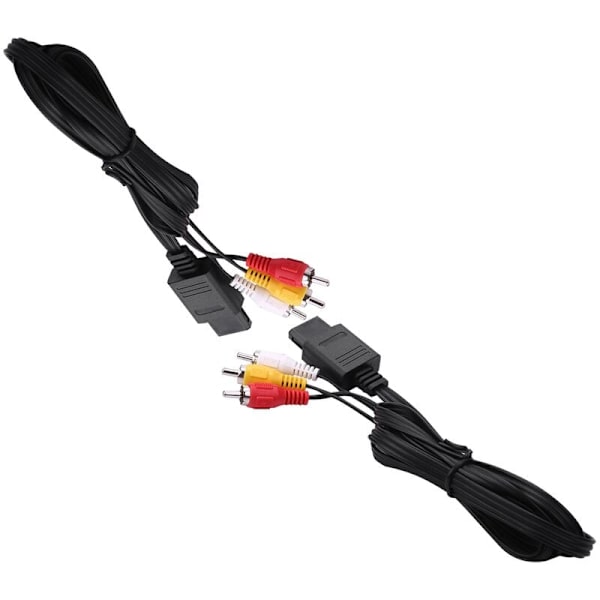 2X 6FT AV TV-videokabel for SNES N64-systemkonsoll