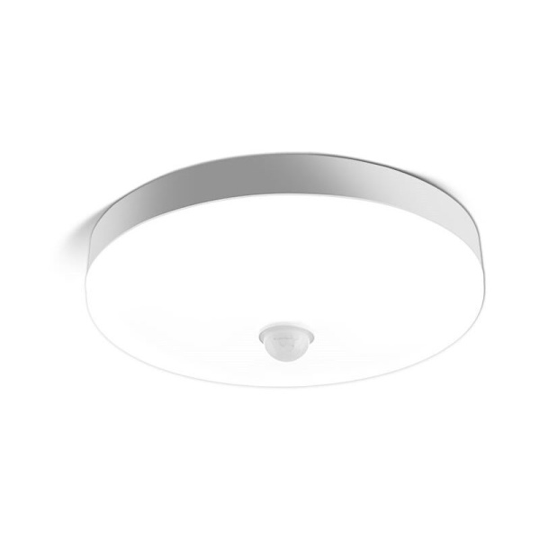 Taklampe - 1 stk LED-taklampe Bevegelsessensor og skumringslys 8W 1500LM 6000K Kald hvit IP56 Vanntett Rund LED-taklampe for utendørs
