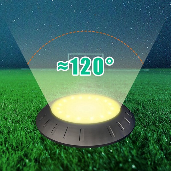 RGB Solcelled Hage- og Plenlys LED Solcellelys Begravd Solhagelys Vanntett Utendørs Underjordisk Spotlampe Varmt Hvit