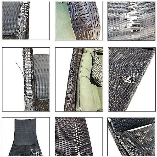 Flettet Reparationssæt, Plast Rattan til Flad Fletmøbel Reparation Udskiftning