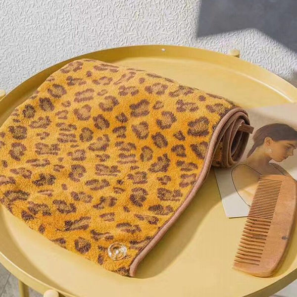 Mikrofiber Leopard Badhandduk Snabbtorkande Handduksset Mjuk Björnsform Julgåva Gymhandduk Vattenabsorption Sexig Brun