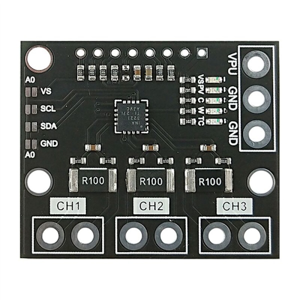 5X I2C SMBUS INA3221 Tre-kanals Strømbyspas Monitor Strømspændingsmodul Sensorplade Udskift INA219 med Pins