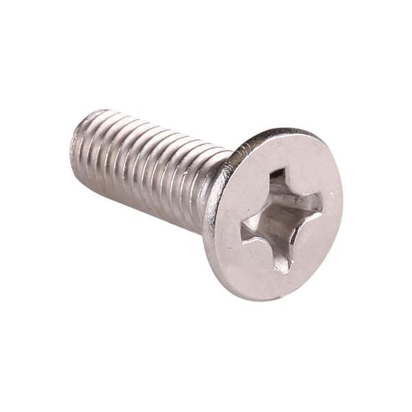M6x18mm Phillips maskinskruer 304 rustfritt stål sølv 10 stk