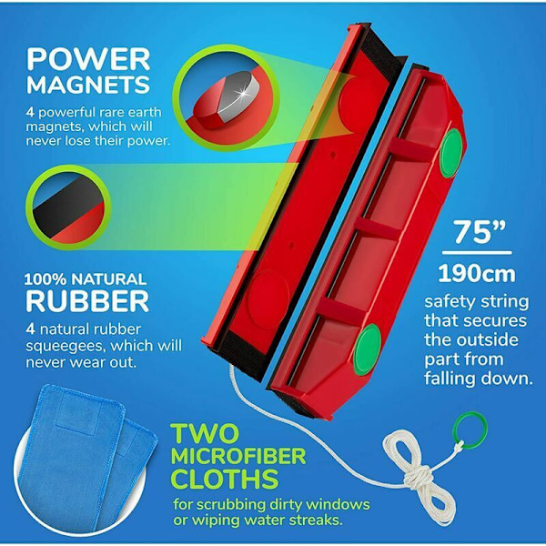 Magnetisk Vinduesrenser D-3 Til dobbeltruder fra 20 til 28 mm