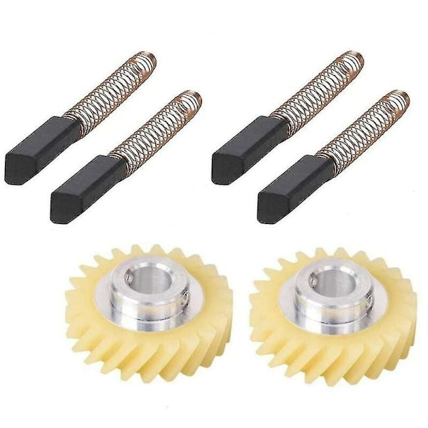 Mixer Snäckväxel för Kitchenaid Stativ och 2 Par Motorborstar