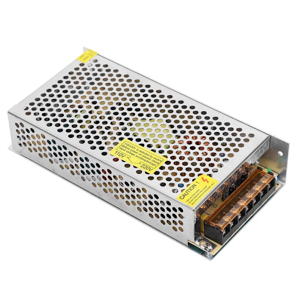 DC12V Strömförsörjningsadapter med strömbrytare i aluminiumlegering LED-skärm ljuslist för 3D-skrivare (S-180-12(12v 15A 180W)AC110/220V±15%)