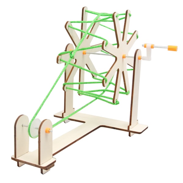 DIY spinning maskin handmonterade material barns vetenskap experiment läromedel