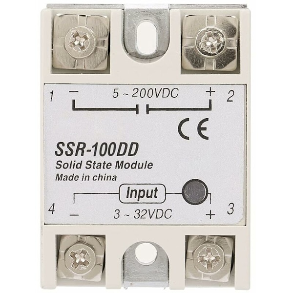SSR-100DD Halvledarrelämodul DC-ingång 3-32V DC Halvledarrelä Halvledarrelärelä