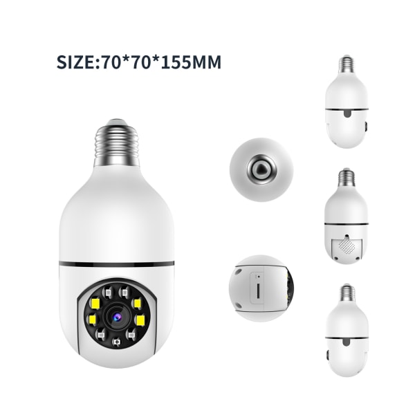 Smart overvåkingskamera-lampe HD nattsyn-3MP trådløs fjernkontroll utendørs vanntett-Tuya dobbelt lys 4MP