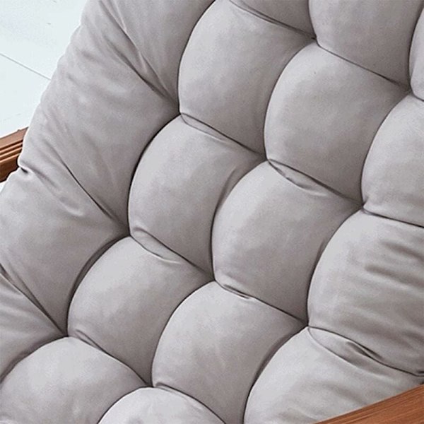Rektangulær bomulds pude til 2 eller 3 personers havebænk, 8 cm tyk, til loungestol, gynge, terrasse, indendørs og udendørs, grå, 110 x 40 cm
