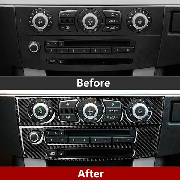 Bil Central Control CD Panel Cover Trim Stickers til 5 Serie E60 2008 2009 2010 Tilbehør
