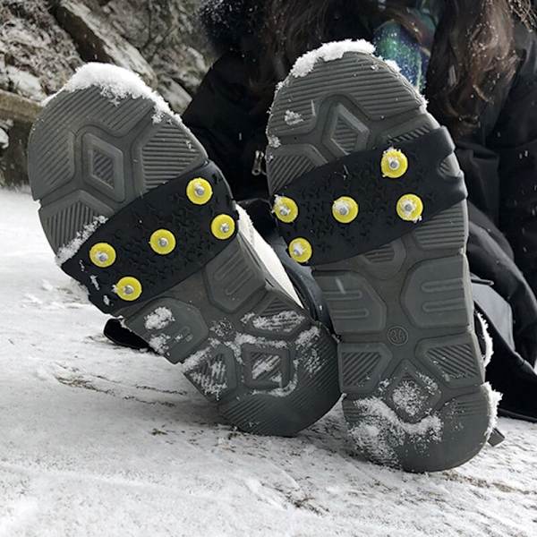 Isbroddar Snödragkedjor för att gå på snö och is, halkfria kiselgelbroddar för halkfria skoskydd, 5 stycken