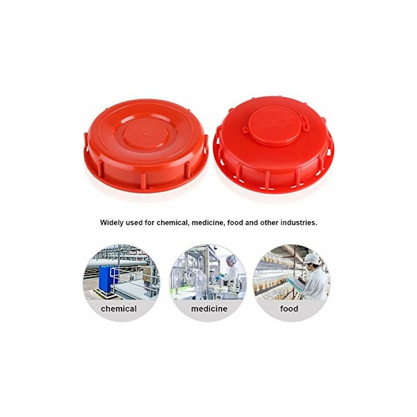 IBC-tanklock, IBC-lock för vätsketank, röd plast 163 mm