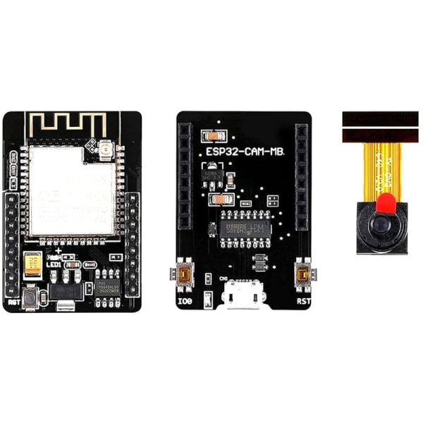 ESP32-CAM - WIFI + Bluetooth-modul ESP32-CAM udviklingskort med bundplade + OV2640-kamera