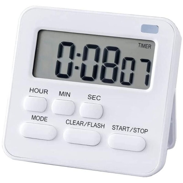 Kök Timer, Ägg Timer med Klocka, Digital Stoppur med LCD Ljudlarm för Matlagning, Bakning, Sport, Lärande, Etc.