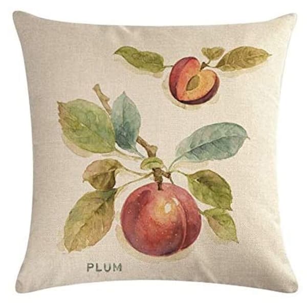 Handmålade fruktkuddfodral Set med 4 kuddfodral Soffa Säng Dekor Kuddfodral
