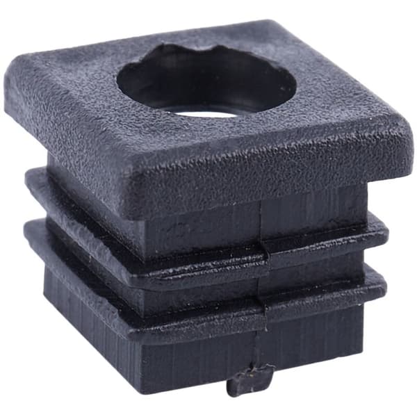 Firkantede rør ender indsæt rør stik M8 gevind 20X20Mm 20stk sort