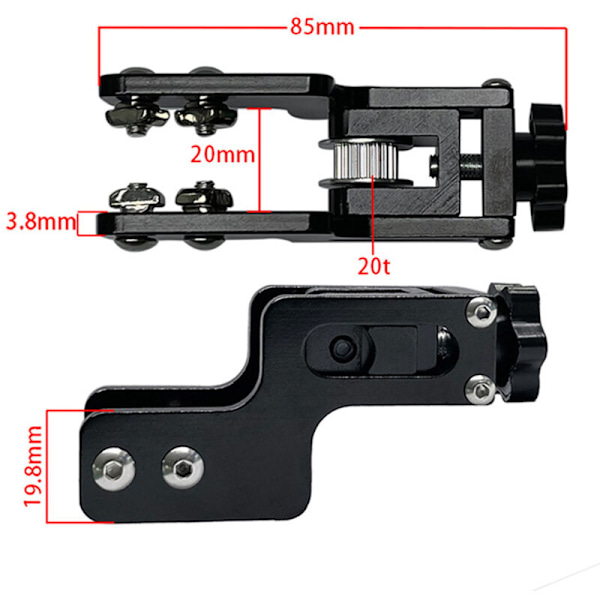 3D-tulostimen ajohihnan kiristin 2040 alumiiniprofiili Y -3 (Rullin leveys 10 mm)