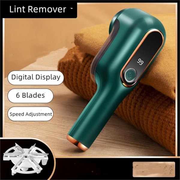 Genopladelig elektrisk fnugfjerner, fnugfjerner, smart digital display shaver, hvid