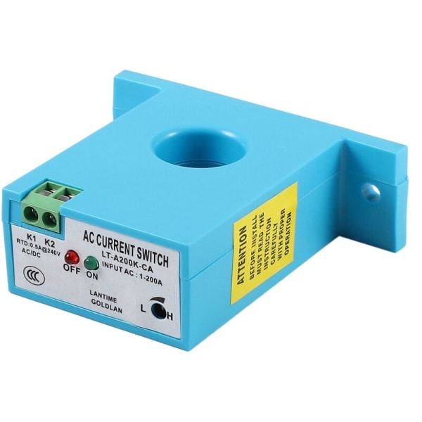 Justerbar AC Strømsensor Switch 0,5-200A Selvforsynende Detektionsswitch AC