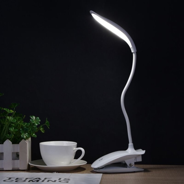 Skrivebordslampe LED-bordlampe USB 16 LED-bordlampe med klips Seng LED-læselampe Skrivebordslampe