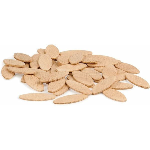 Lamello-tyyppiset 10 litteät tapit, pyökkipuusta valmistetut liitoslevyt, 100 kpl (53 x 19 x 4 mm)