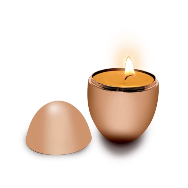 Zinklegering liten äggdoftande ljuskopp födelsedagspresent souvenir rökfritt ljus sovrumsdoftprydnad (1 st)