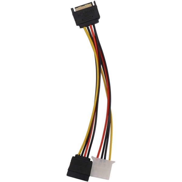 5 st SATA 15-stiftshane till 4-stifts IDE + SATA-adapterkabel