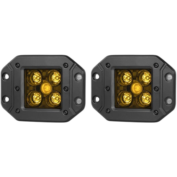 25W LED Work Light Offroad Waterproof Driving Square Fog Light Yellow for Car Truck ATV Trailer Motorcycle