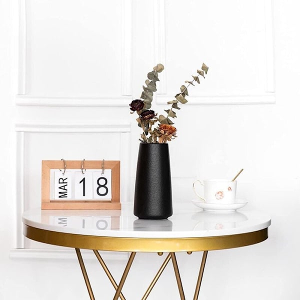 Keramisk vas - Minimalistisk stil Blomvas för modern bordsskiva Heminredning, Lämplig för öppen spis Sovrum Kök