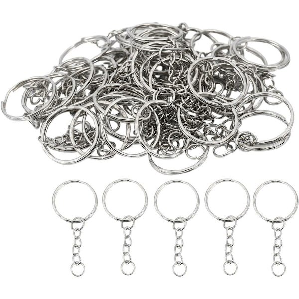 50x Rengas 25mm avaimenperälle avaimenperä 30mm metalli DIY