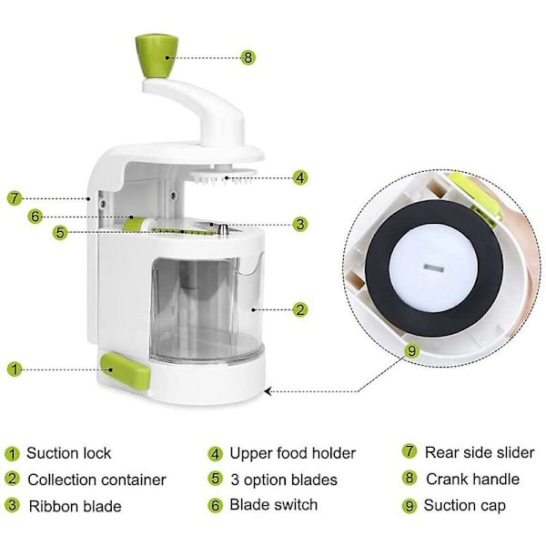 Grønnsaksspiralizer, Grønnsaksskjærer, Zucchini Spaghetti Maker, Zucchini Spiralizer, Pastaskjærer