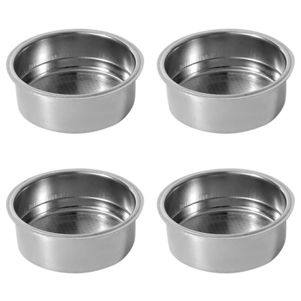 4 kpl Ruostumattomasta Teräksestä Valmistettu Kahvinkeittimen Kahva Suodatin Kaksoiskerros 51mm Universaali Tarvikkeet, B