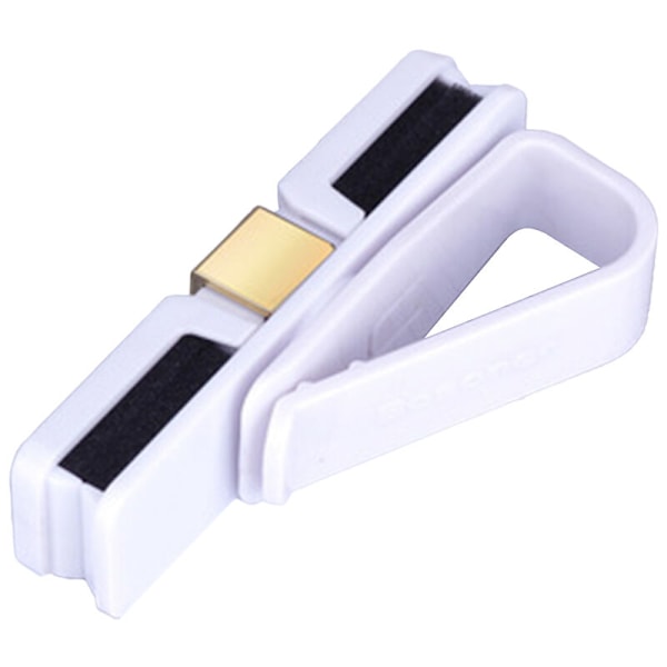 Universal Car Glasses Holder Clip Sun Visor Sun Card Ticket Clamp Portable Cases White