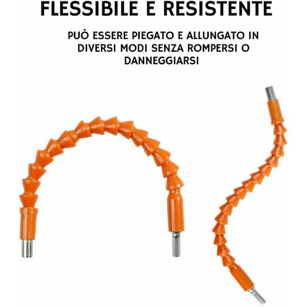 Förlängningsborr Flexibel förlängningsbit 295mm Ledaxel Högpresterande 360 rotationsvinkel Skruvmejseladapter, Orange