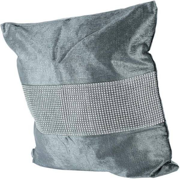 Falsk diamant luksus putetrekk flanell bryllupsdekor 45 x 45cm grå